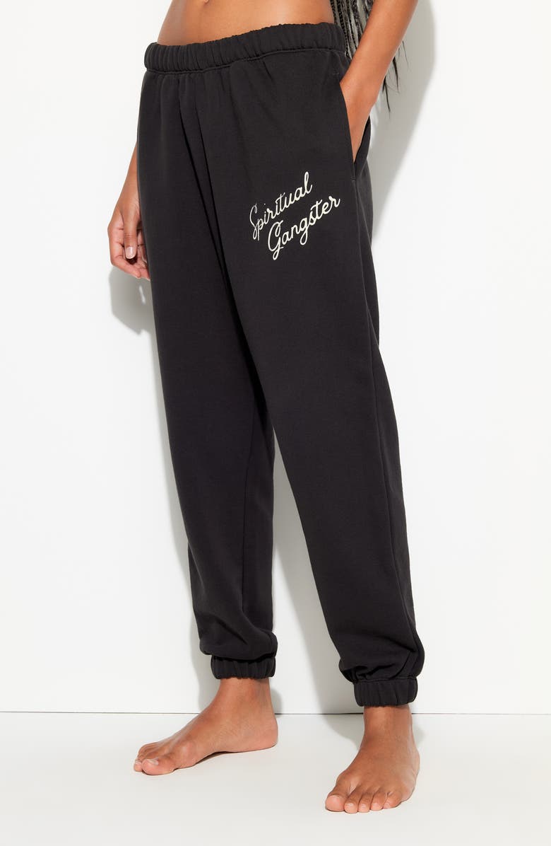 Spiritual Gangster Insignia Portia Cotton Sweatpants, Alternate, color,
