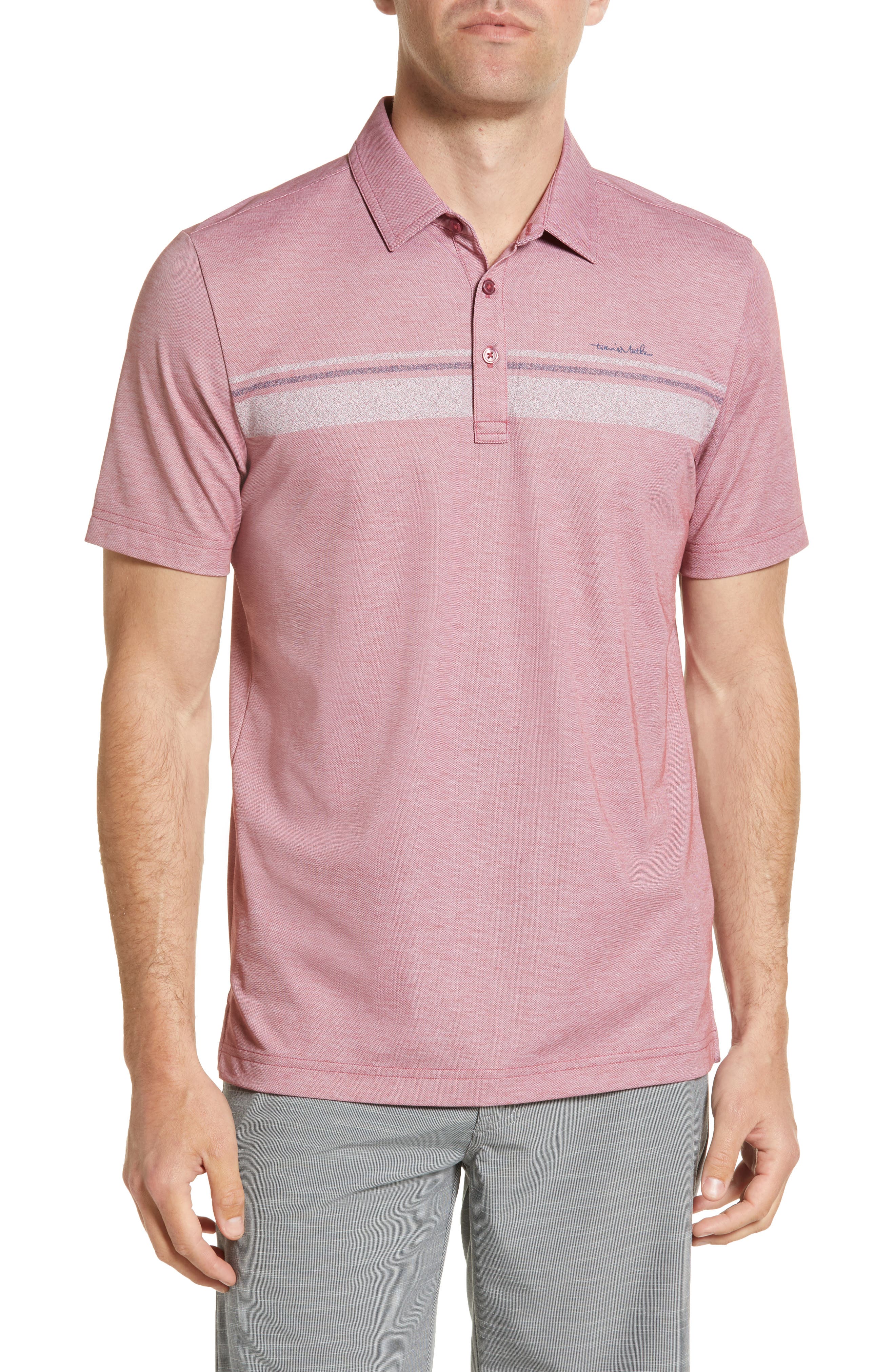TravisMathew Over the Water Cotton Blend Performance Polo