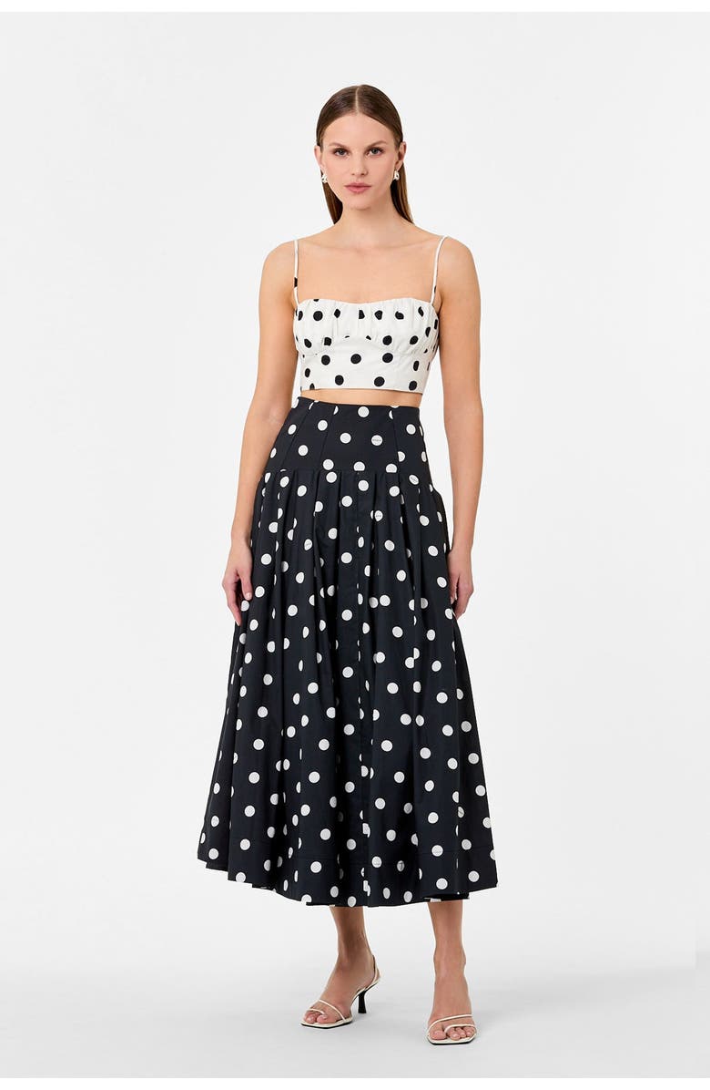 NICHOLAS Yasmin Skirt, Alternate, color, Black White Polka Dot