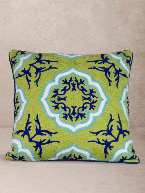 Gauri Kohli Matilda Throw Pillow Cover In Green