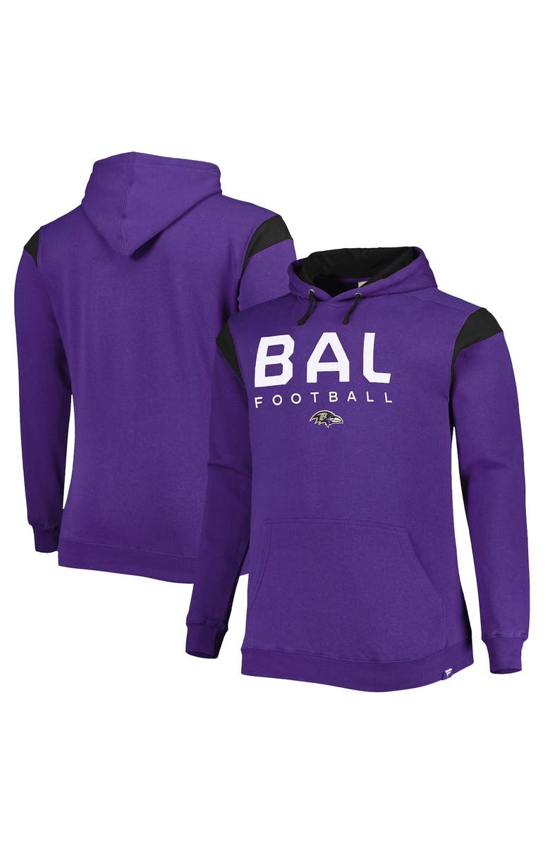 FANATICS Men's Fanatics Branded Purple Baltimore Ravens Big & Tall Call the Shots Pullover Hoodie, Main, color, 