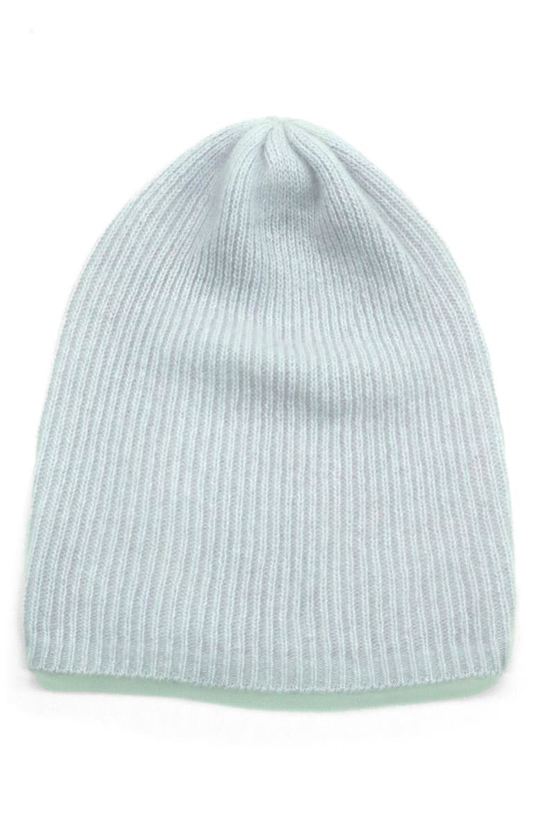 Portolano Cashmere Beanie, Main, color, Pearl Grey