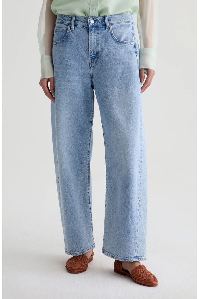Hattie High Waist Ankle Barrel Leg Jeans, Main, color, GOLD COUNTRY