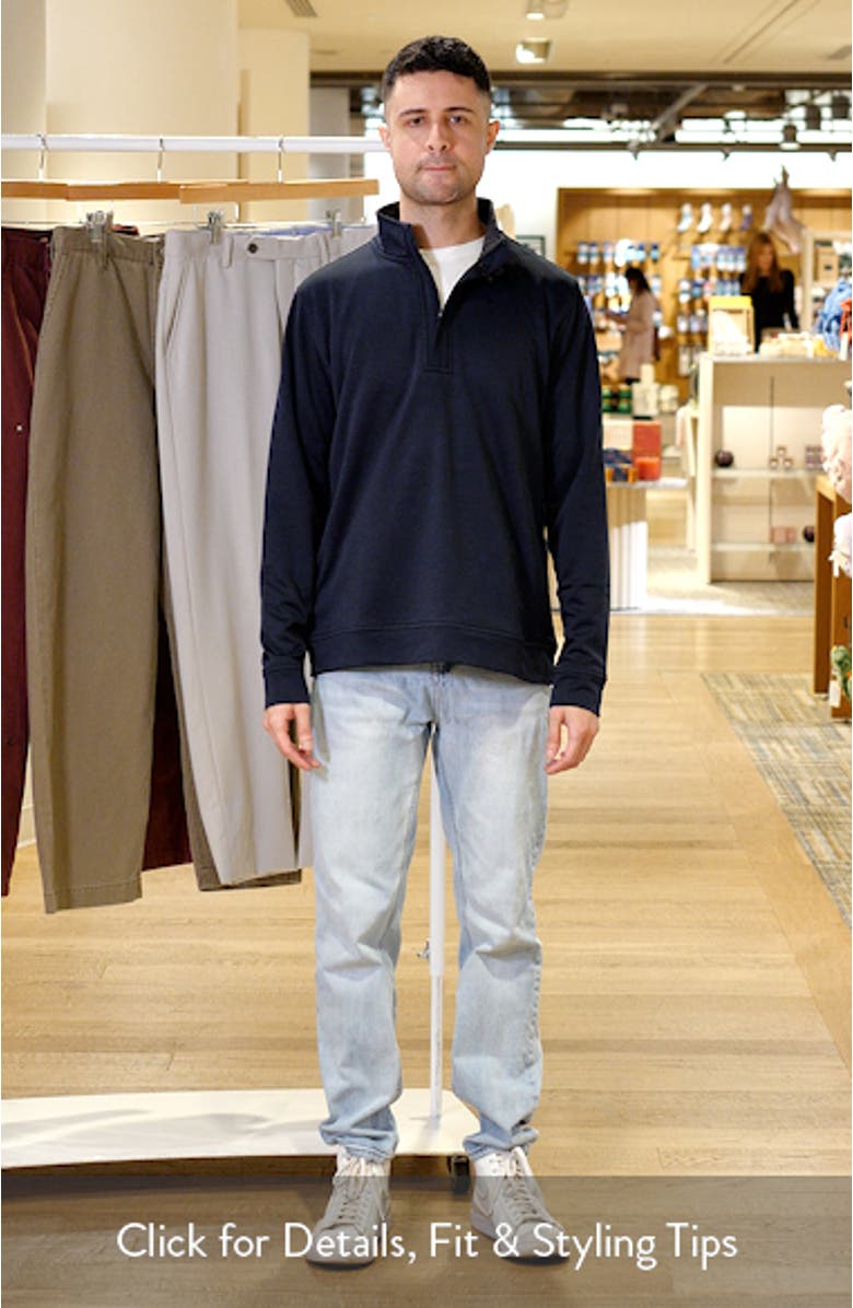 Luxe Performance Golf Fleece Quarter Zip Pullover, sales video thumbnail