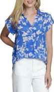 APNY Print Wrap Front Cotton High-Low Top