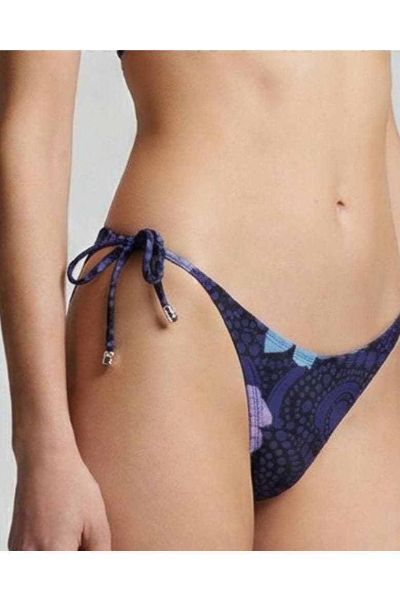 Tropical Fantasy Womens Bikini Bottom, Alternate, color, Tropical Fantasy Navy