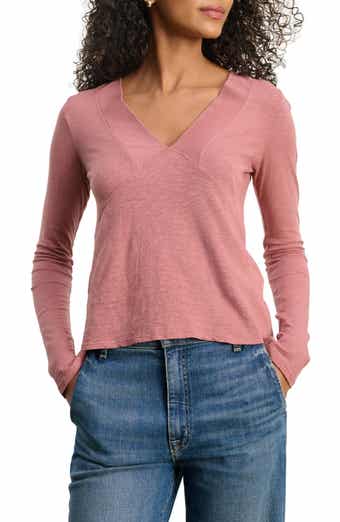 Cotton Slub V-Neck Tee