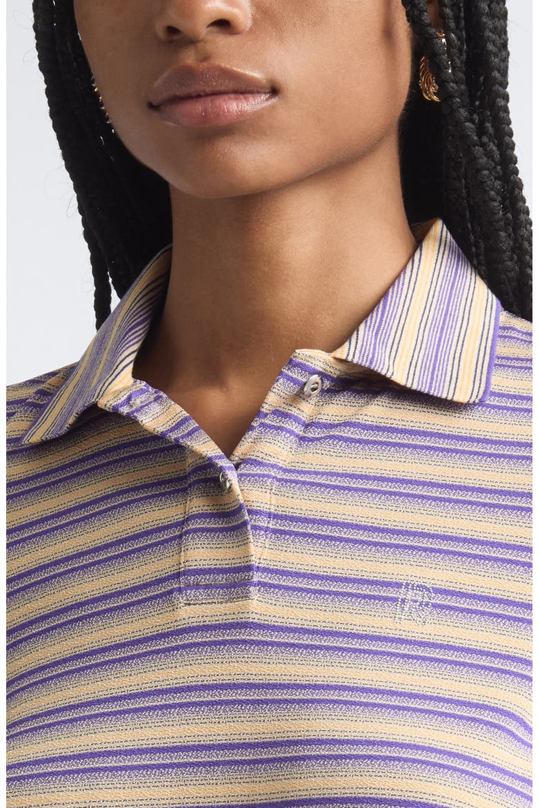 Pierced Stripe Polo, Alternate, color, STRIPES VIOLET / RED