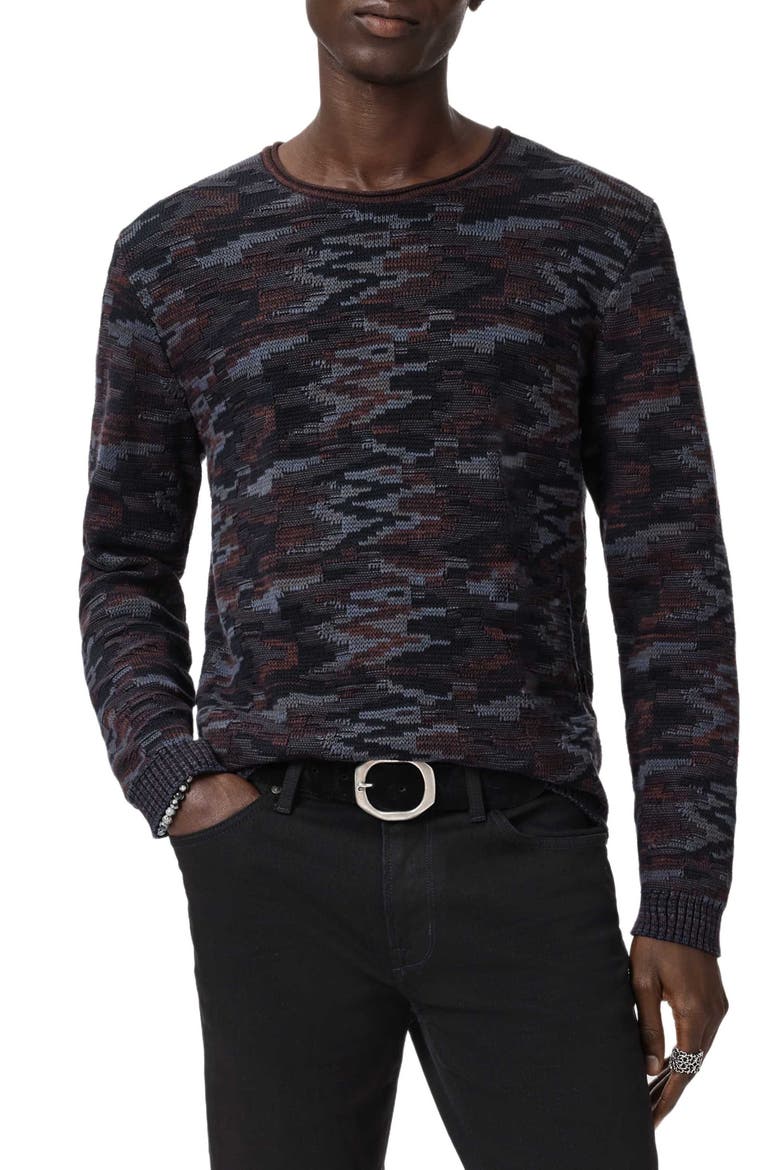Caden Winter Pavement Organic Cotton Sweater, Main, color, NIGHT SKY