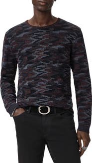 John Varvatos Caden Winter Pavement Organic Cotton Sweater