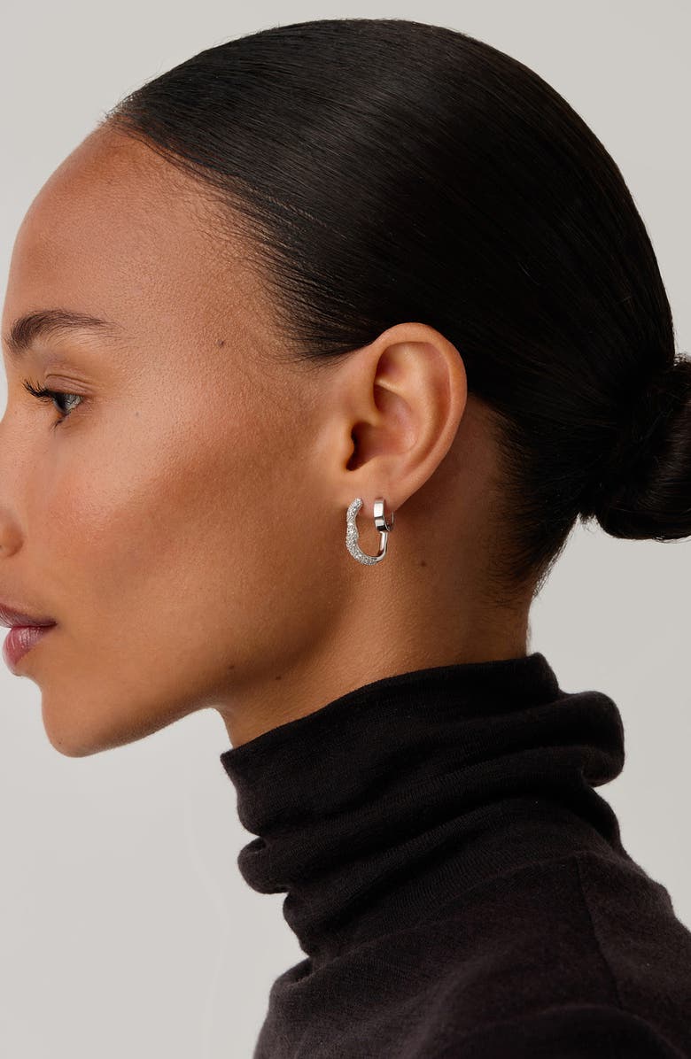 Missoma Small Molten Snow Huggie Hoop Earrings, Alternate, color, Silver