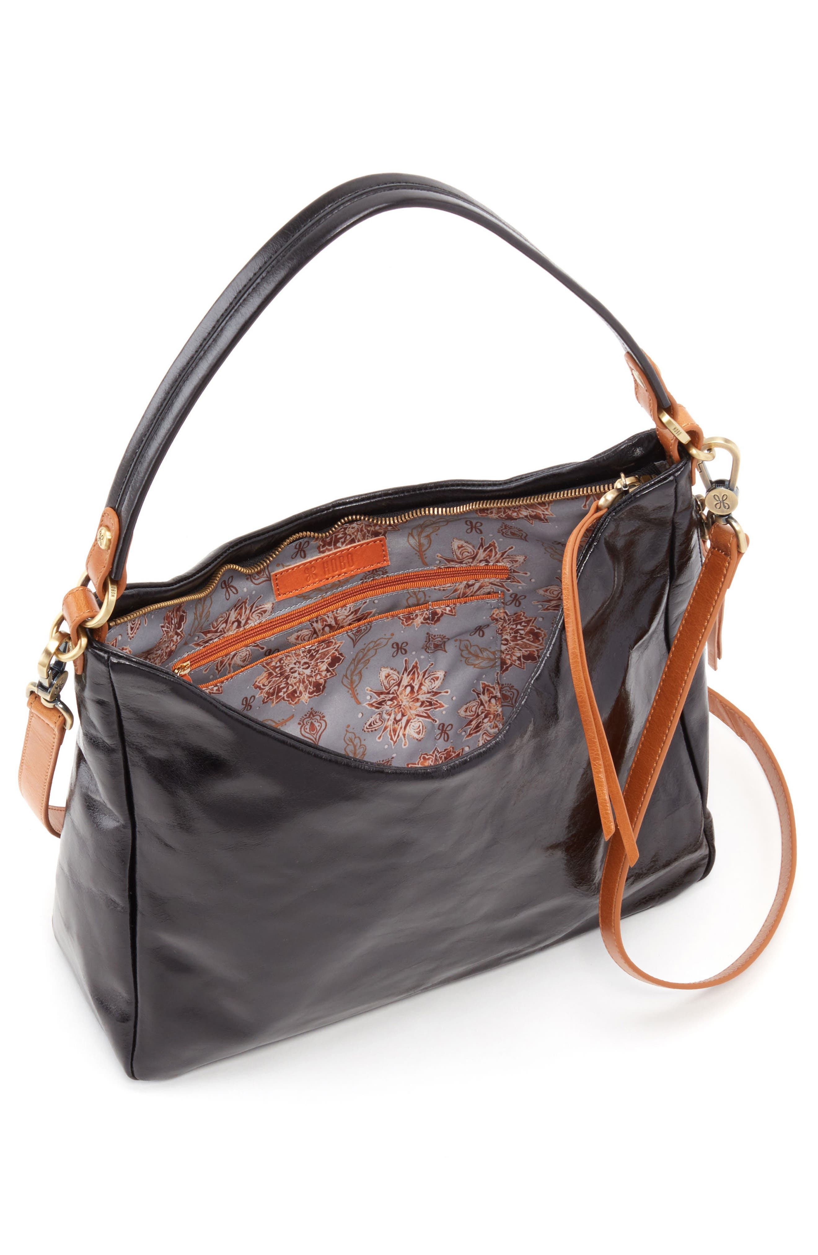 Delilah Convertible Hobo Bag, Alternate, color, BLACK