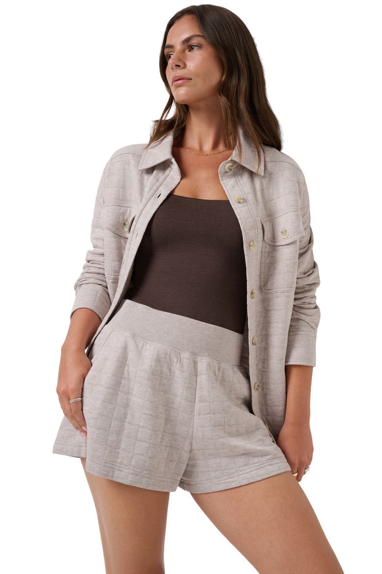 Coastal Quilted Shorts, Alternate, color, HEATHER SAVANNAH TAN