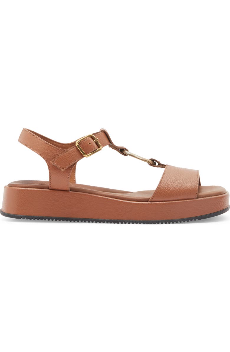 Paul Green Super Soft Platform Sandal, Alternate, color, Cognac Leather