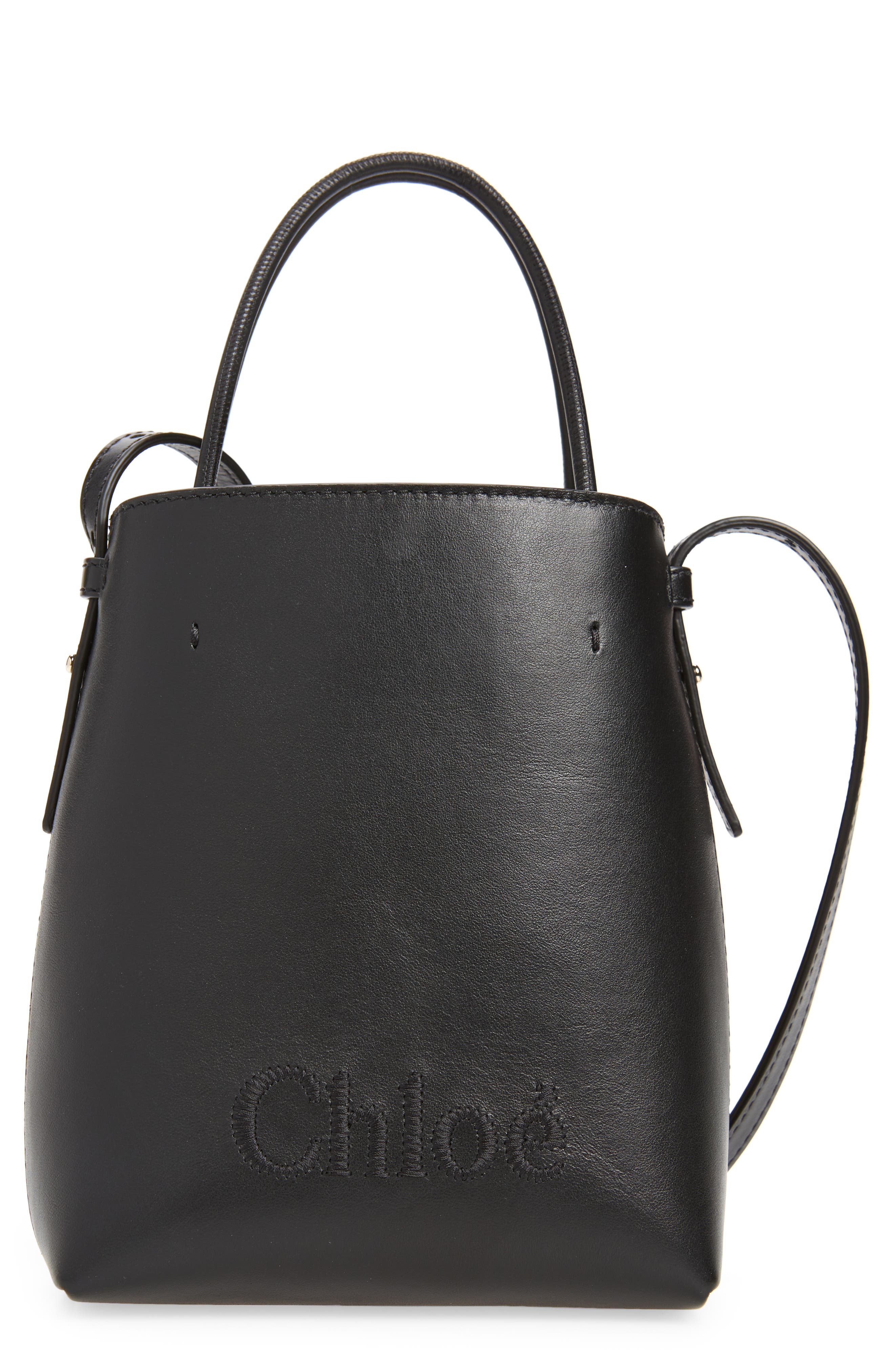 Micro Sense Crossbody Tote, Main, color, BLACK
