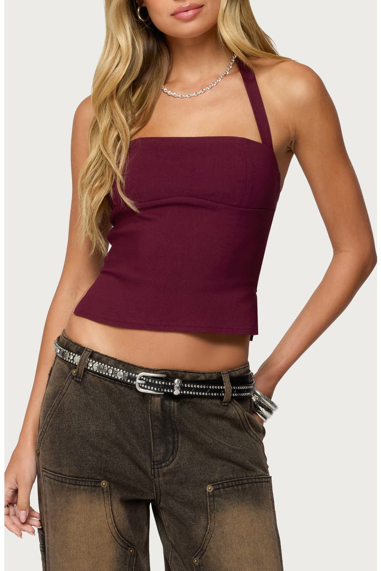 Dara Halter Top, Main, color, MAROON