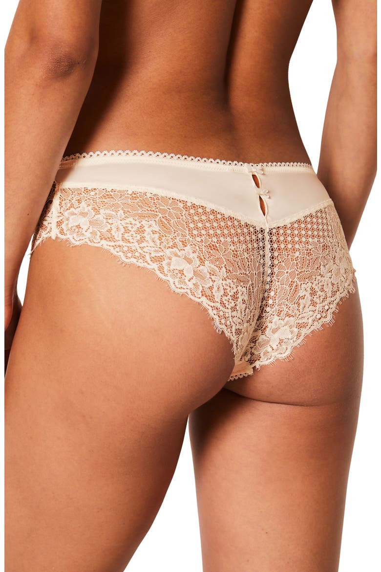 Brilliance Lace Shorty Panties, Alternate, color, ECRU