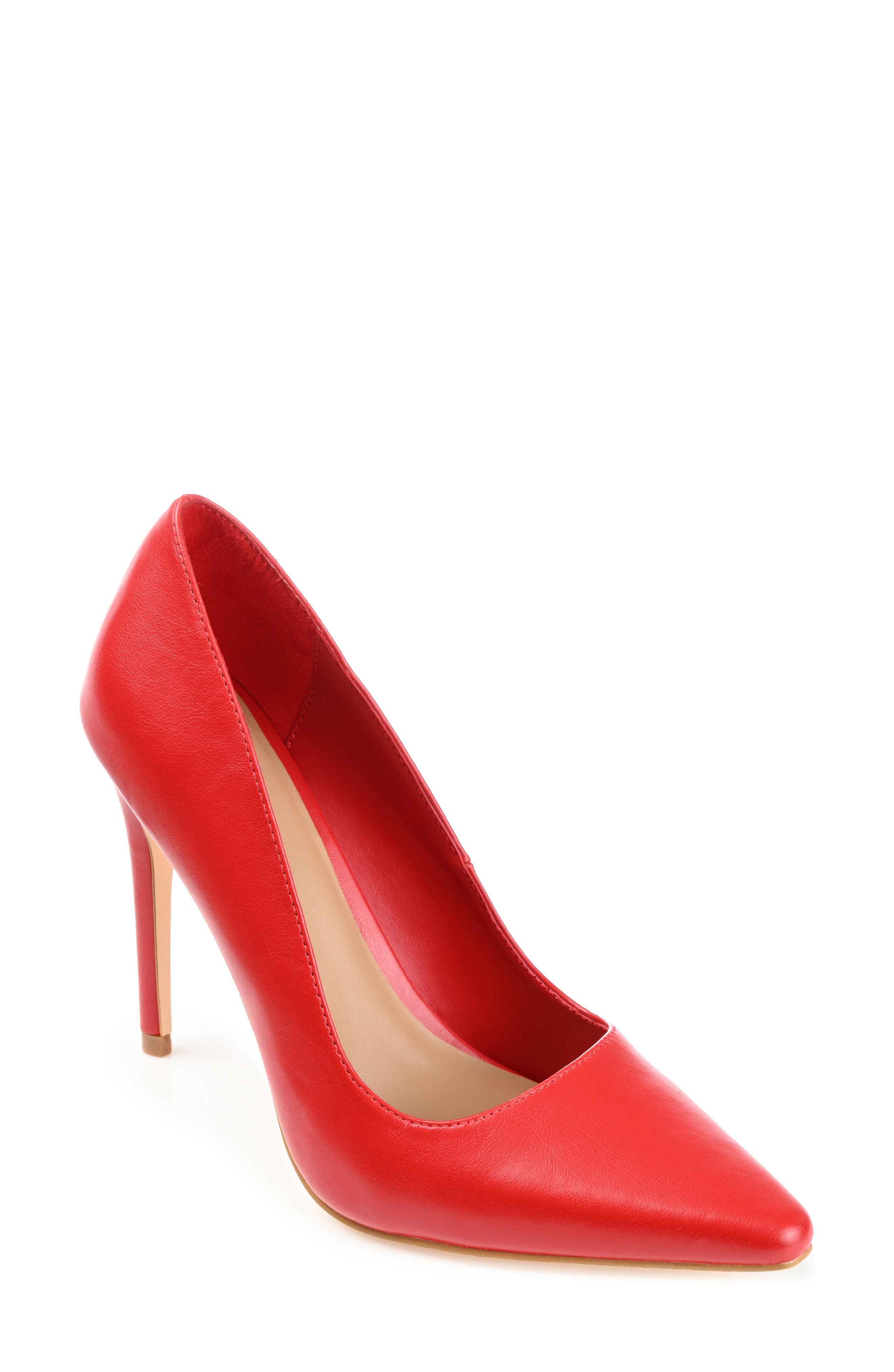 Hadli Pointed Toe Stiletto Pump, Main, color, RED
