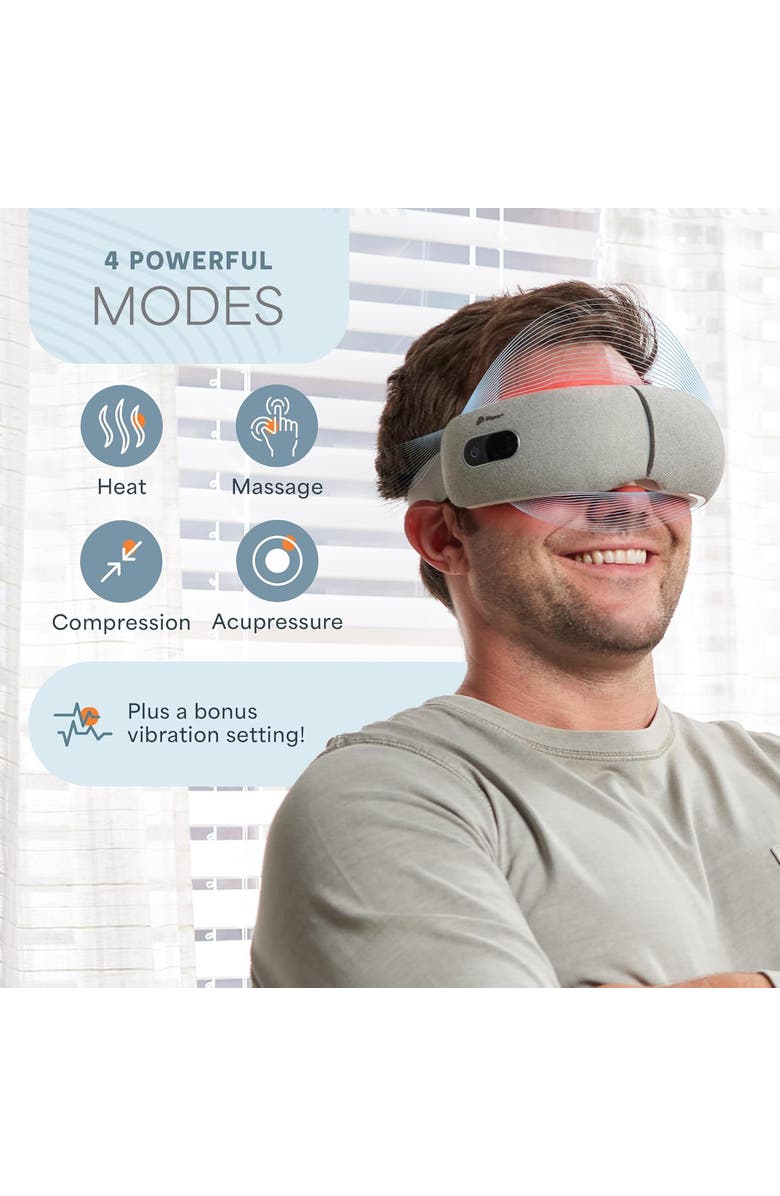 Lifepro Oculax Heated Eye Massager with Heat & Vibration, Alternate, color, Grey