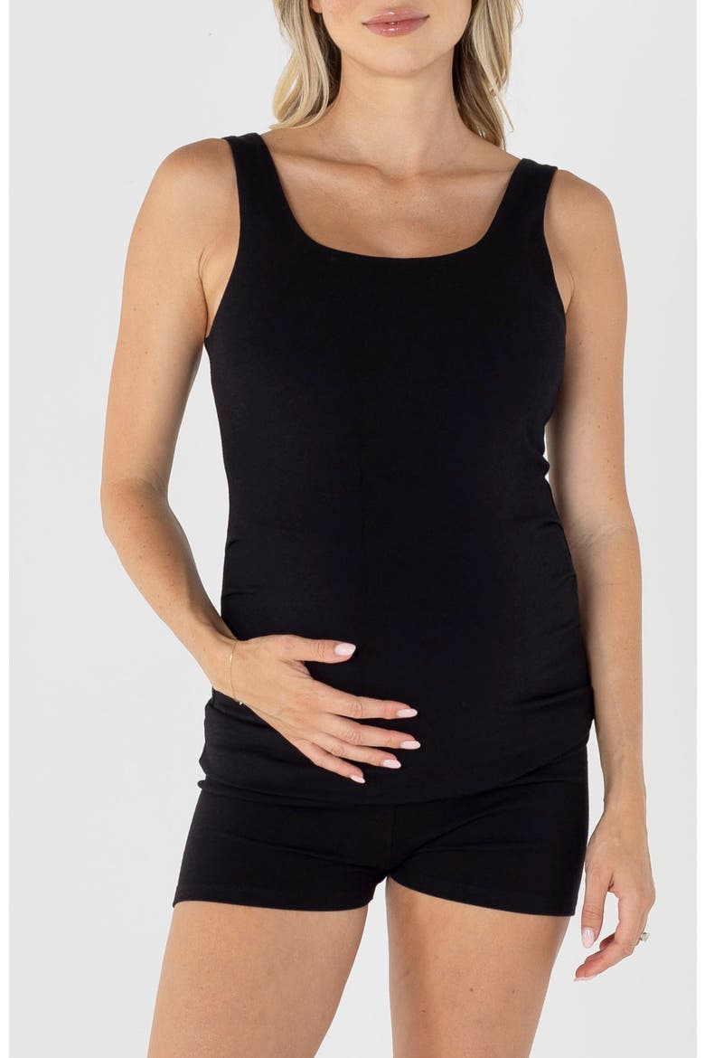 Maternity Basic Tank Top, Main, color, Black