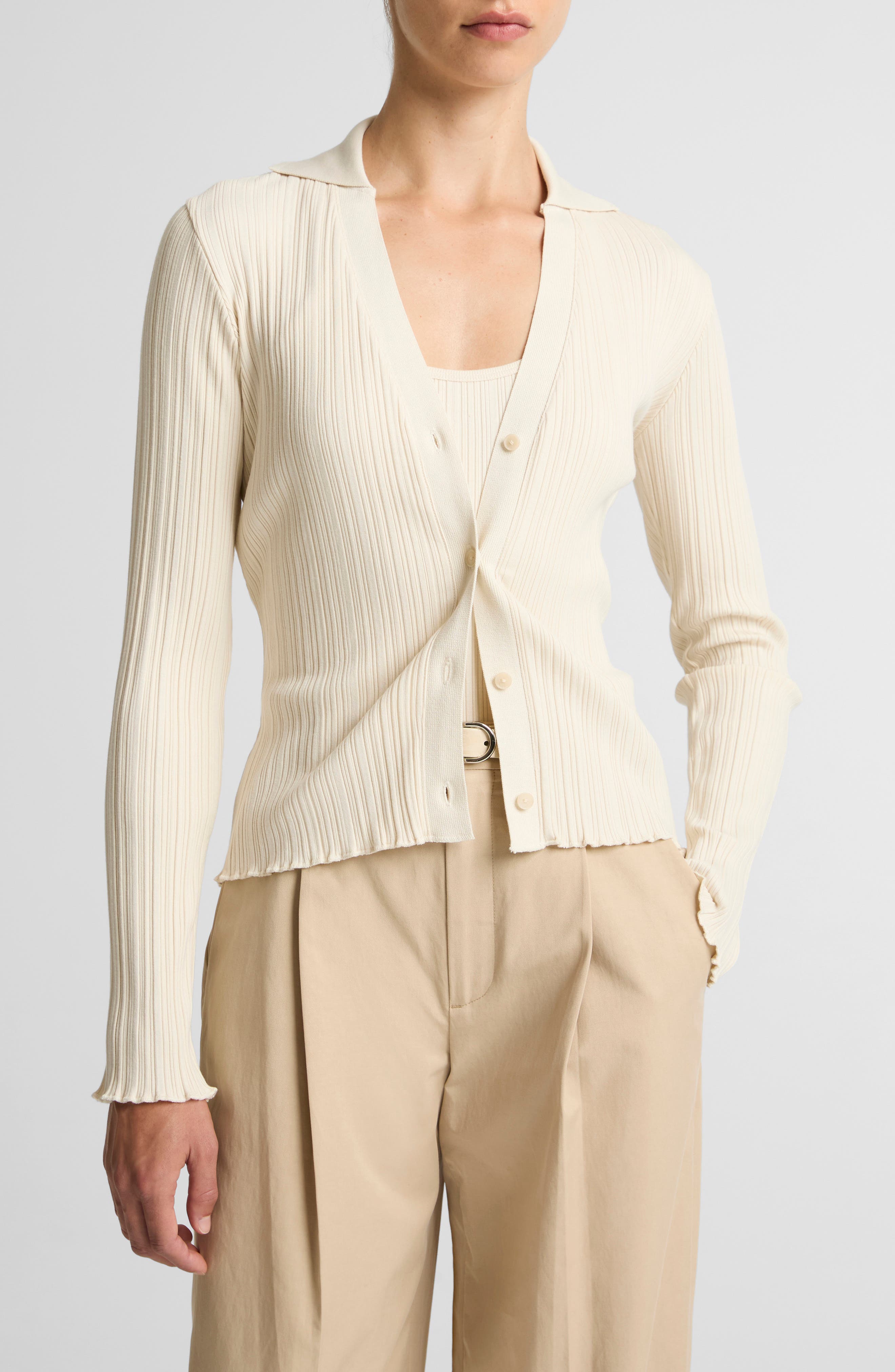 Johnny Collar Rib Cardigan - image 3