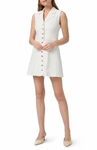 Vida Sleeveless Button Front Denim Minidress