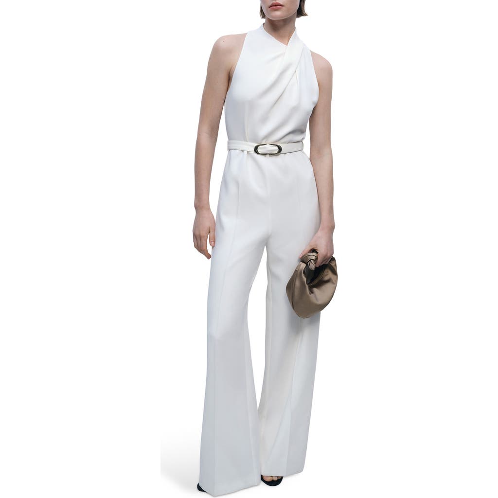 Shop Mango Belted Jumpsuit
