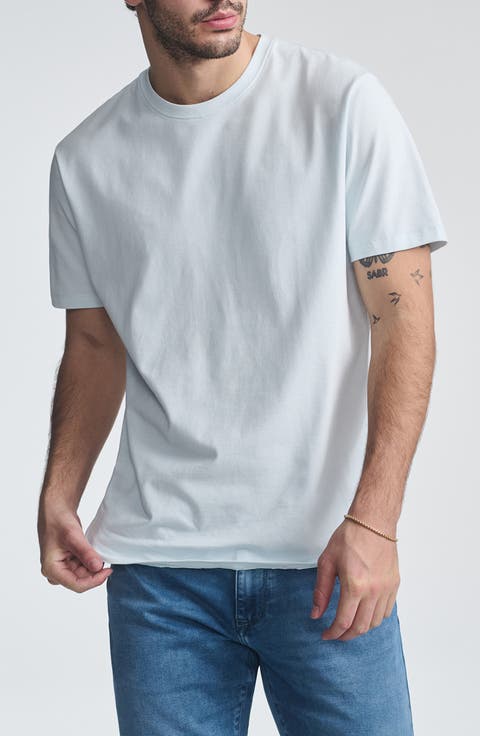 Basic Stretch Cotton Crewneck T-Shirt