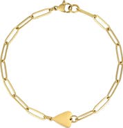 Adornia Tarnish Resistant 18K Gold Plated Heart Bracelet
