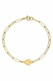 Adornia Tarnish Resistant 18K Gold Plated Heart Bracelet