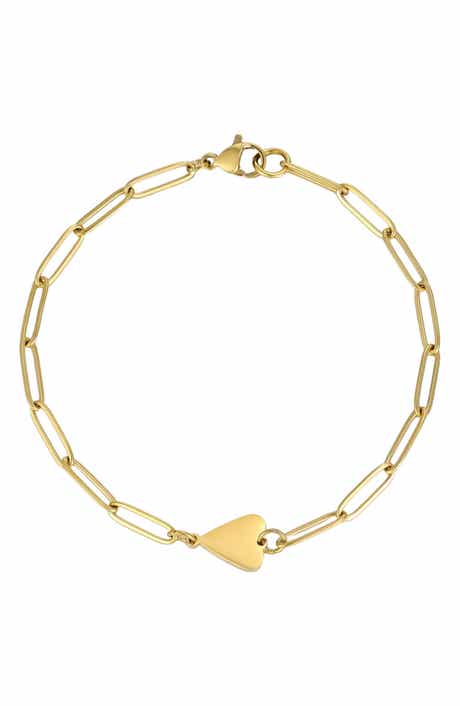 Adornia Tarnish Resistant 18K Gold Plated Heart Bracelet