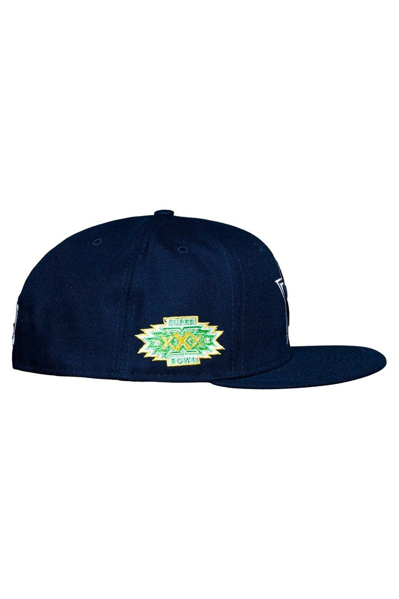 Men's New Era Navy Dallas Cowboys Super Bowl XXX Citrus Pop 59FIFTY Fitted Hat, Alternate, color, Navy