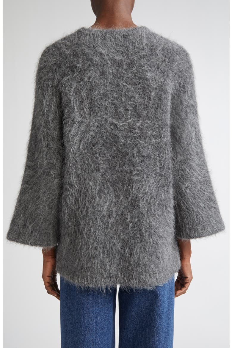 Mae Alpaca Blend Sweater, Alternate, color, ANTHRACITE MELANGE