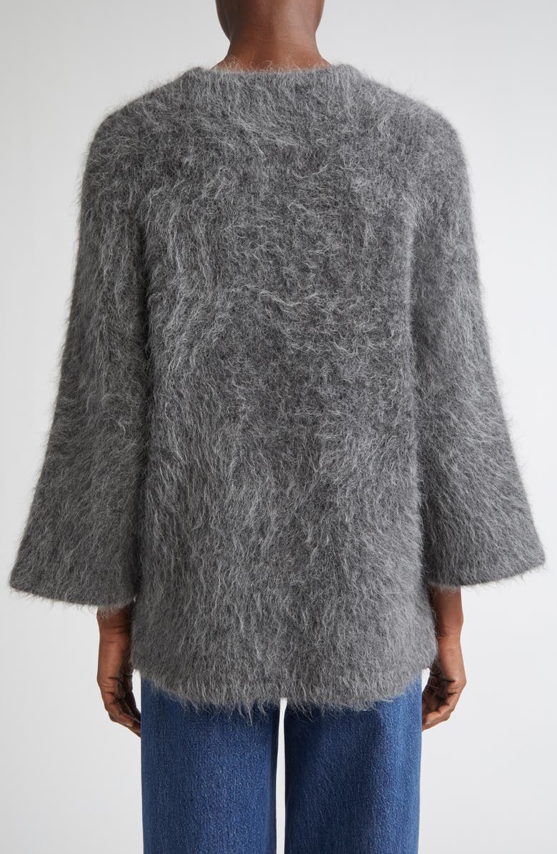 LOULOU DE SAISON Mae Alpaca Blend Sweater, Alternate, color, Anthracite Melange