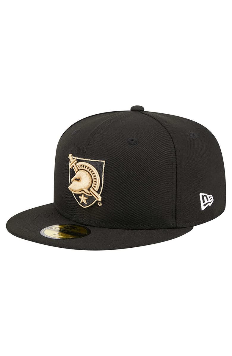 New Era Men's New Era Black Army Black Knights 59FIFTY Fitted Hat, Main, color, Black