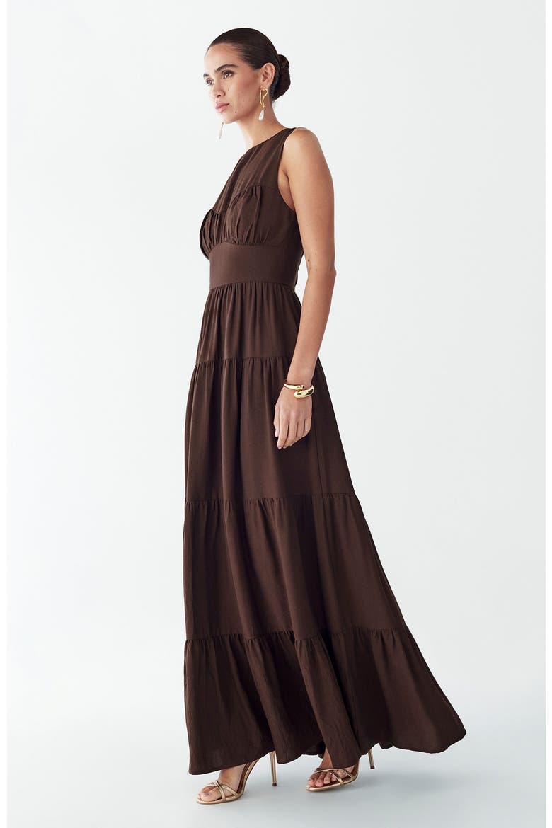Elowyn Maxi Dress, Alternate, color, Chocolate