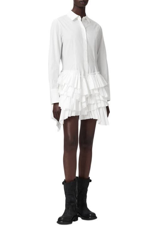 Kristi Cotton Ruffle Shirtdress
