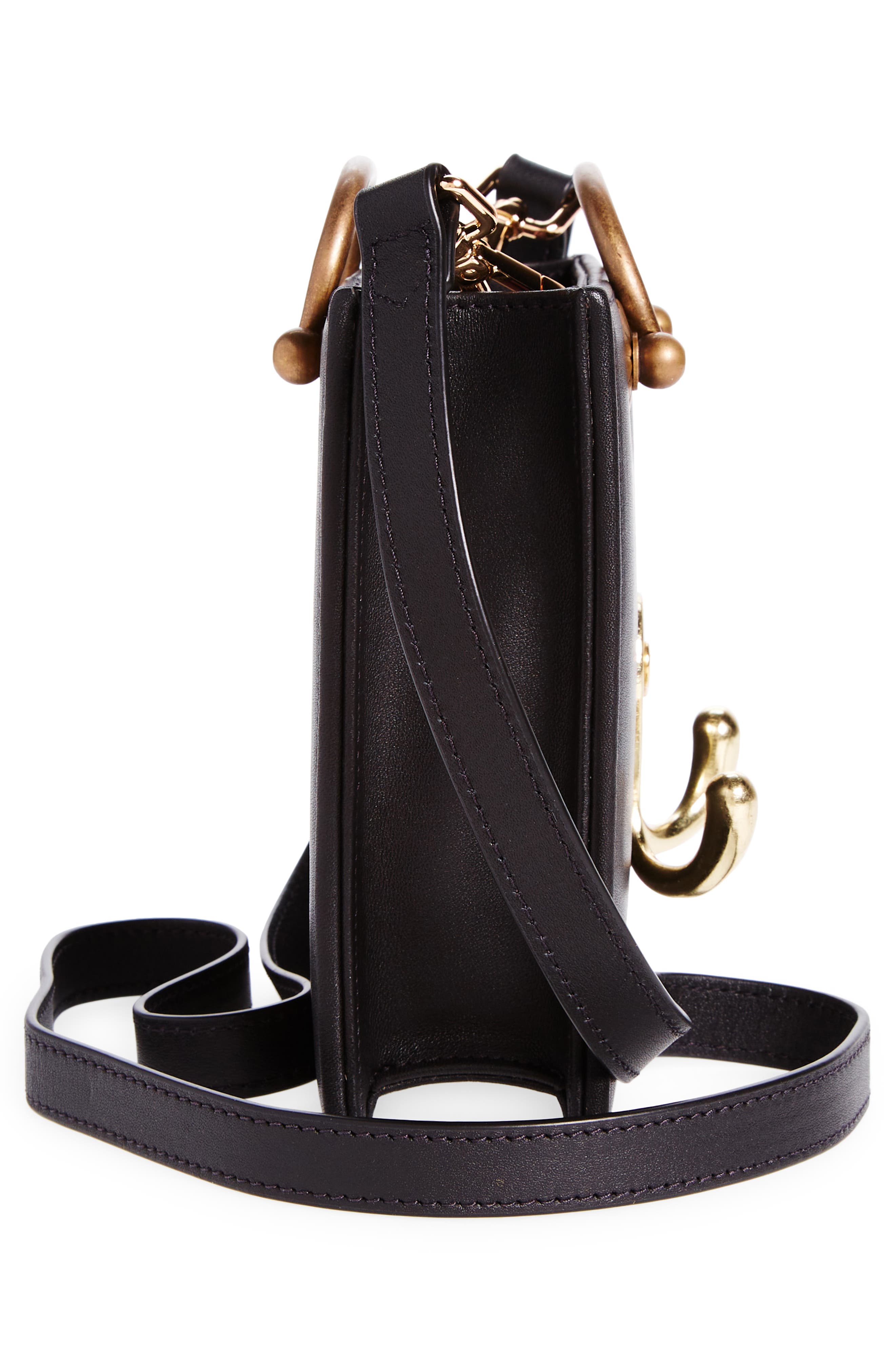 The Baby Beast Bag Leather Tote, Alternate, color, BLACK