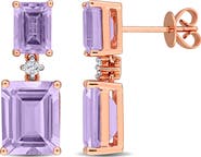 Julianna B. Gemstone & Diamond Drop Earrings 10k