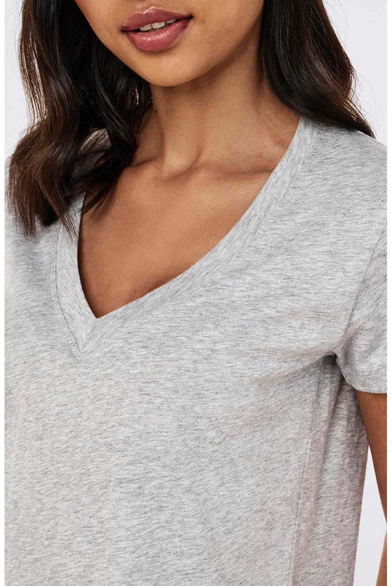 Jada Organic Cotton V-Neck Pajama Top, Alternate, color, GREY