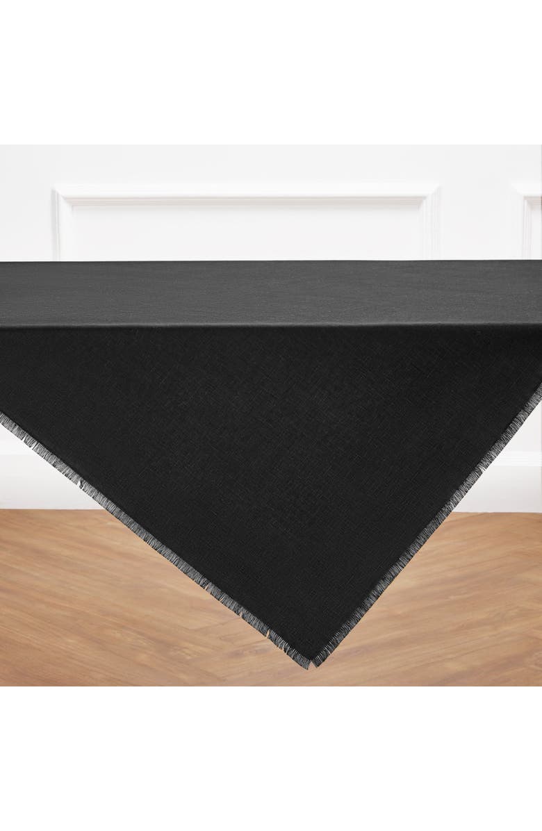 Solino Home Linen Table Throw - Fringe, 52" x 52", 52" x 52", Alternate, color, Black