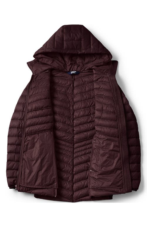 Lands' End Ultralight Packable Down Jacket In Burgundy
