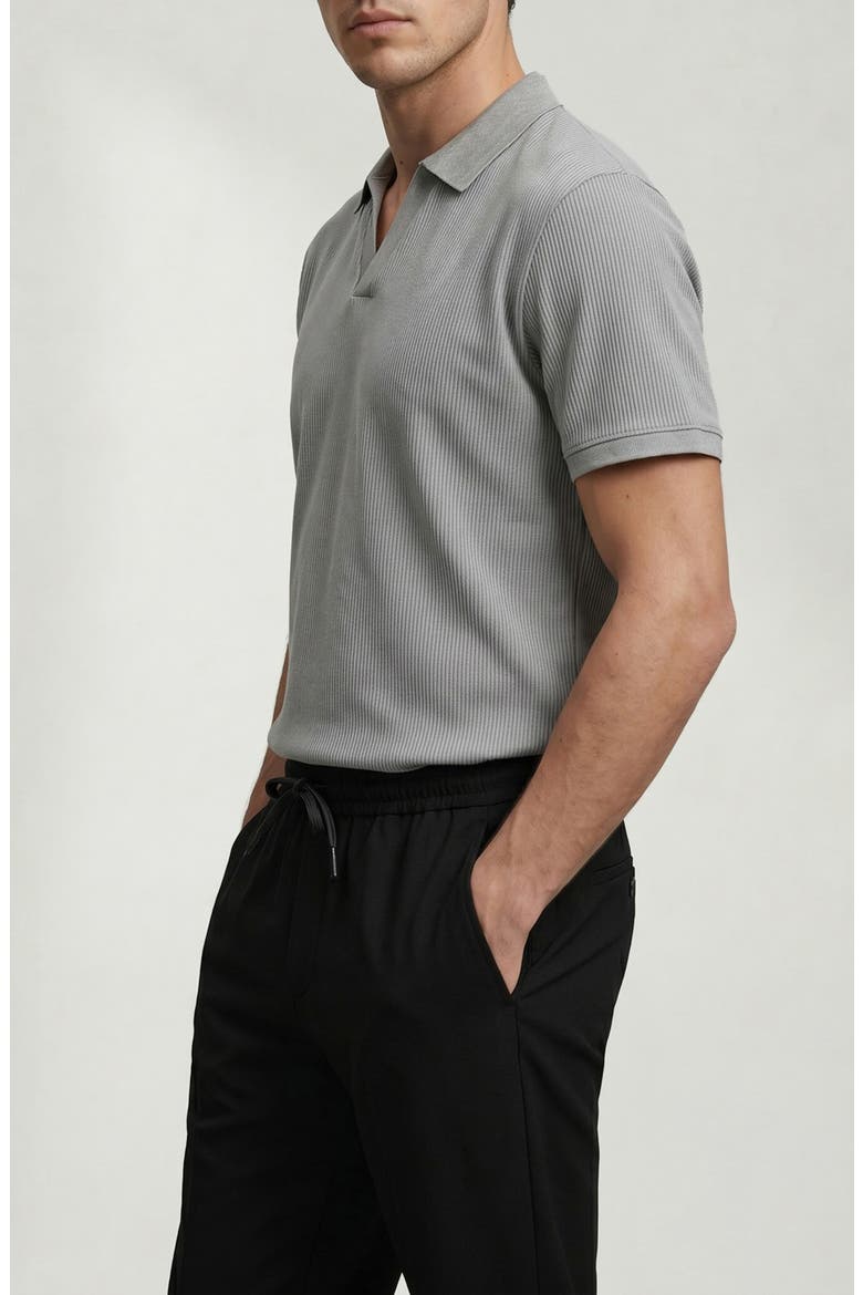 Ribbed Jonny Collar Polo, Alternate, color, LIGHT GREY