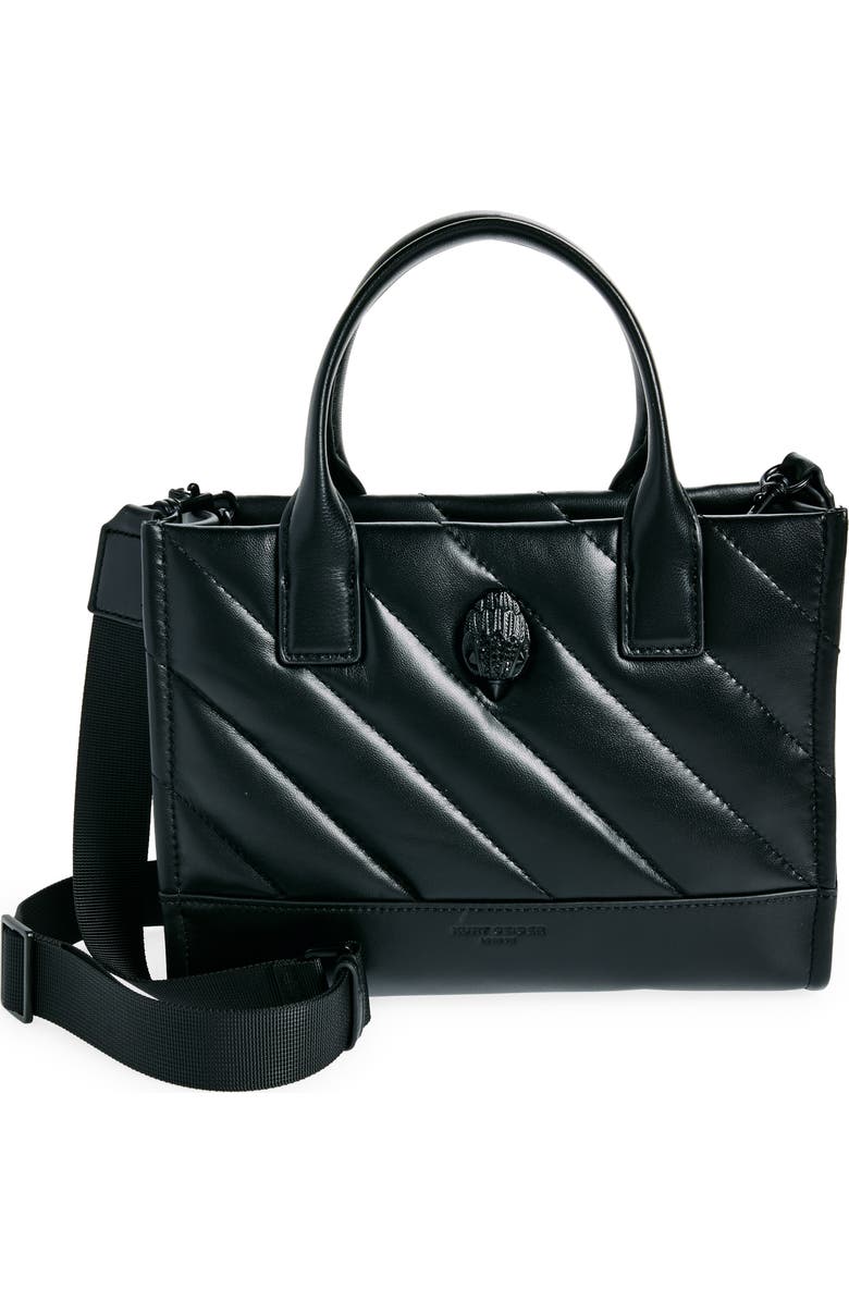 Kurt Geiger London Small Soho Quilted Leather Tote, Main, color, Black