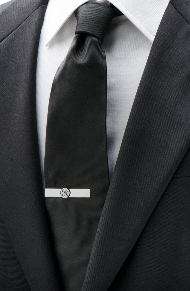 Cufflinks, Inc. New York Yankees Tie Bar, Alternate, color, Black/ Silver