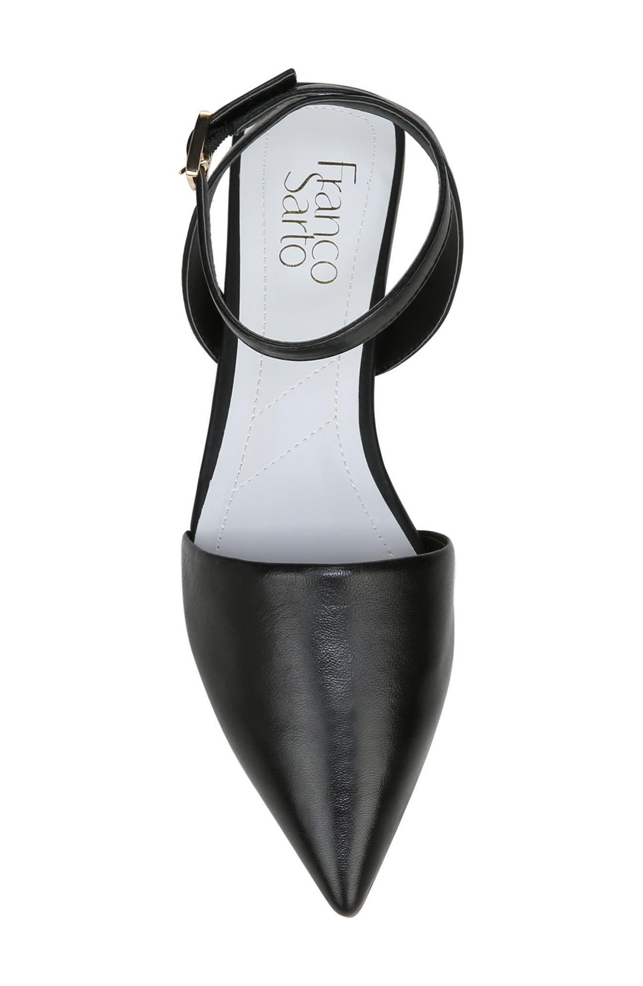 Franco Sarto Cira Pointed Toe Ankle Strap Flat, Alternate, color, 