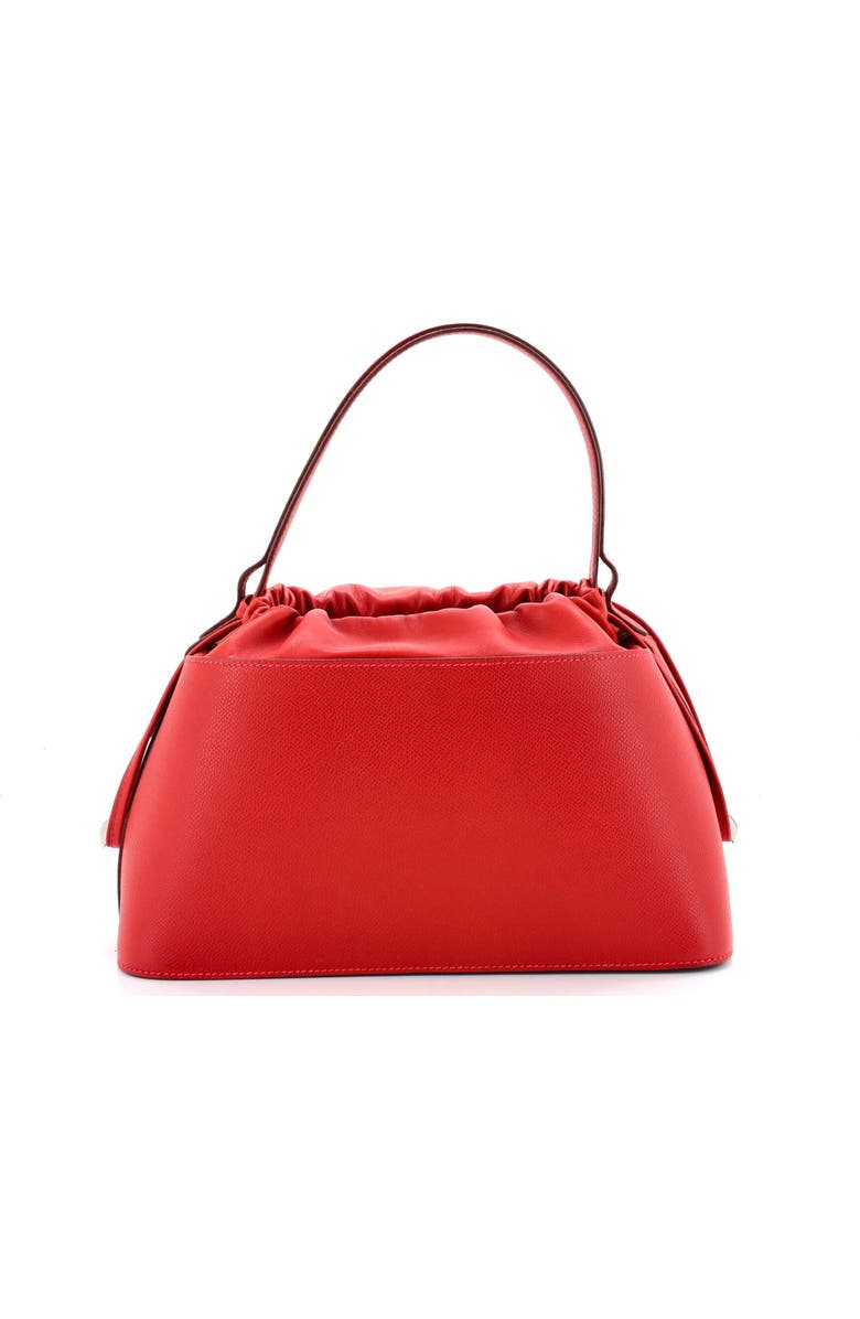 Pre-Owned Hermes De Paris Drawstring Handbag Epsom, Main, color, Rouge Vif