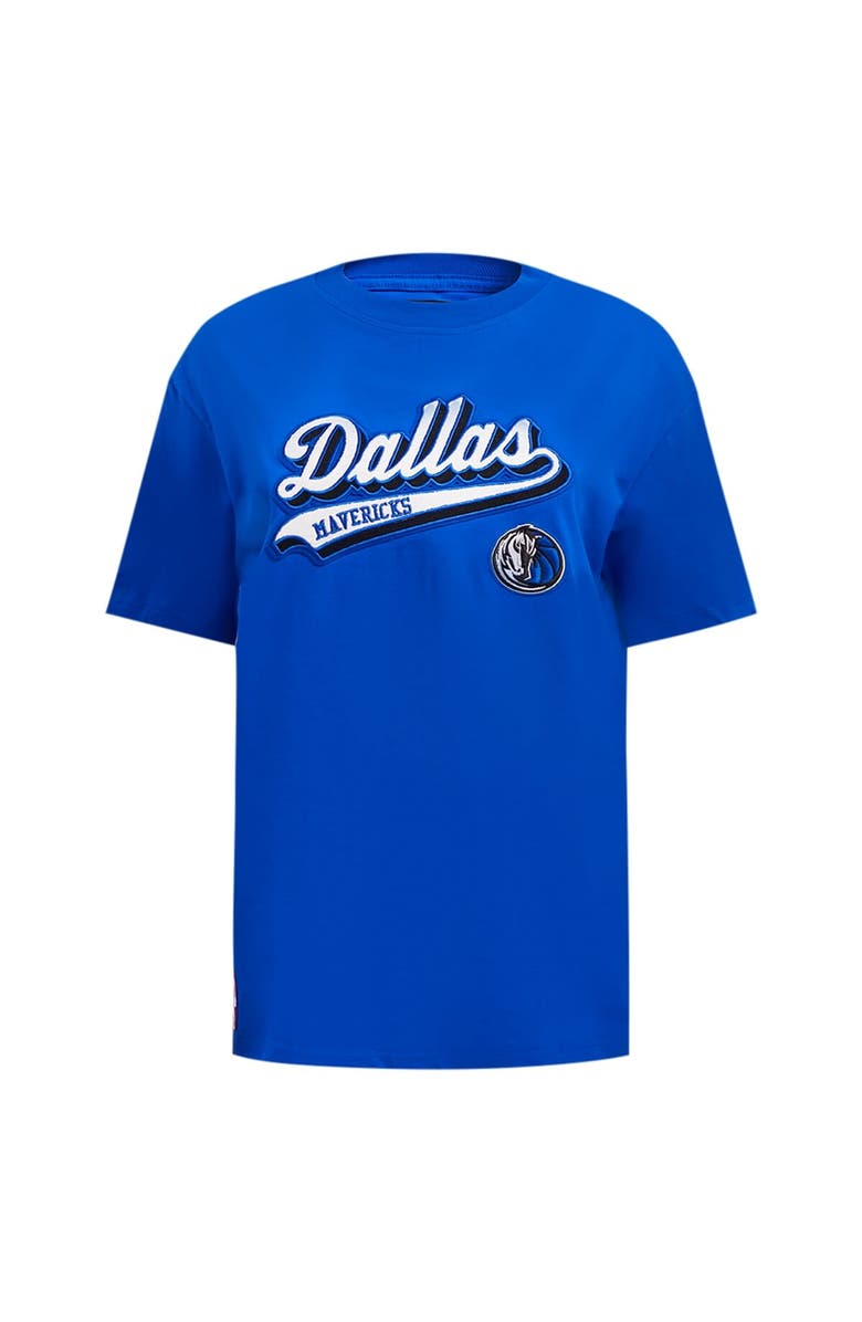 PRO STANDARD Women's Pro Standard Royal Dallas Mavericks Script Boyfriend T-Shirt, Alternate, color, Royal