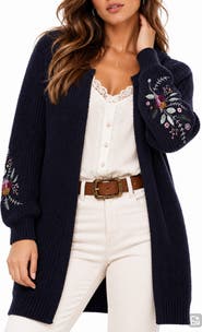 BY DESIGN Free Spirit Embroidered Cardigan