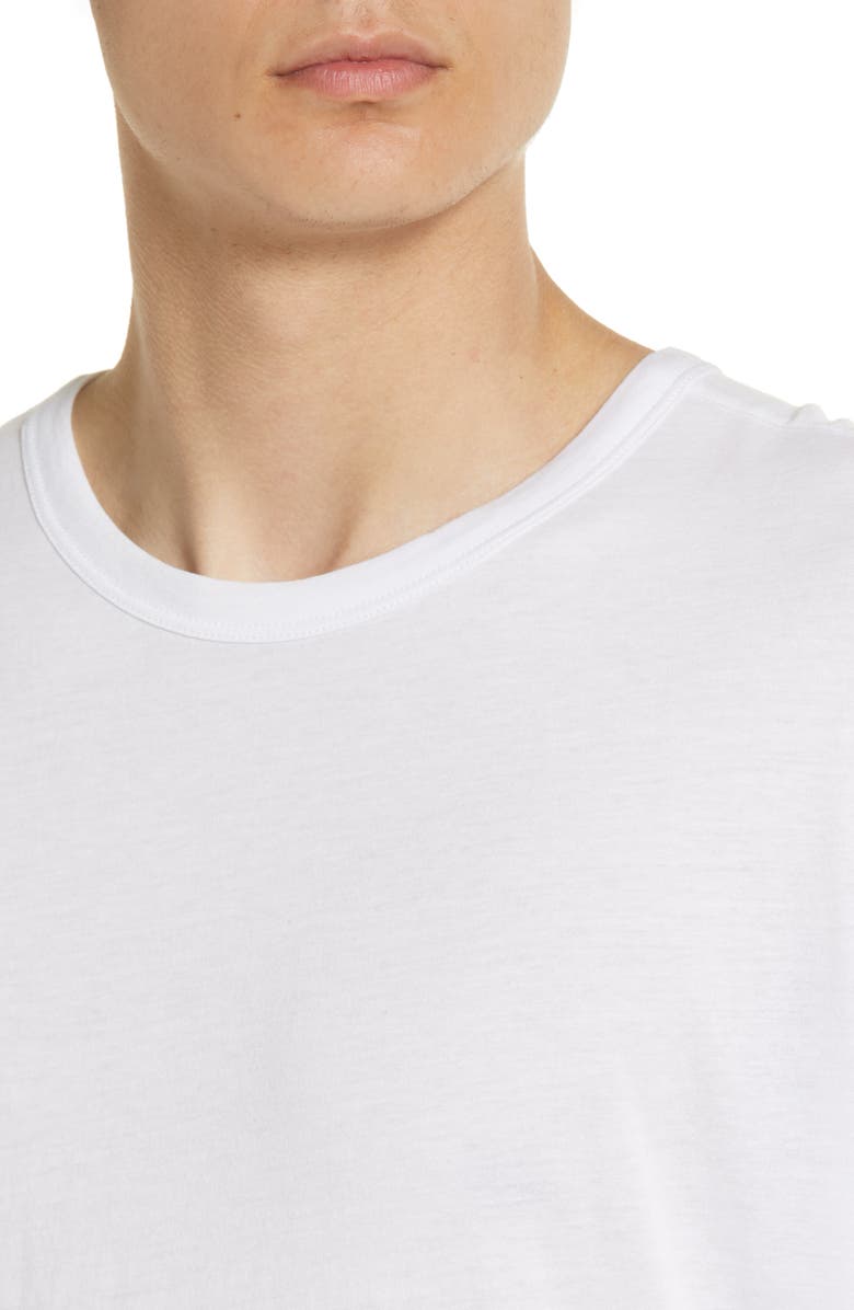 7 For All Mankind Men's Feather Weight Crewneck T-Shirt, Alternate, color, White